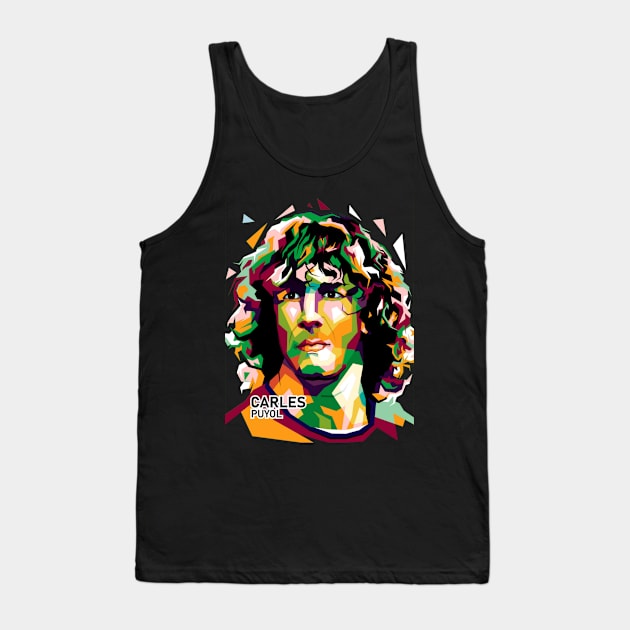 Legend Puyol Illustration Tank Top by animaperio pixel retro